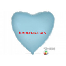 Фолльгированный шар Сердце Китай - «Голубая» 18*