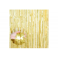 Декоративная шторка для фотозоны - золотая (сатин) 1*2 м