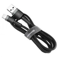 Дата кабель USB 2.0 AM to Lightning 2.0m Cafule 1.5A gray+black Baseus (CALKLF-CG1)