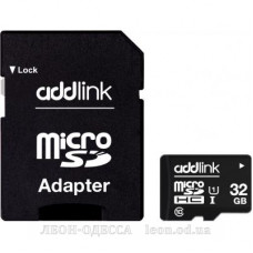 Карта пам*ятi AddLink 32GB microSDHC class 10 UHS-I U1 (ad32GBMSH310A)