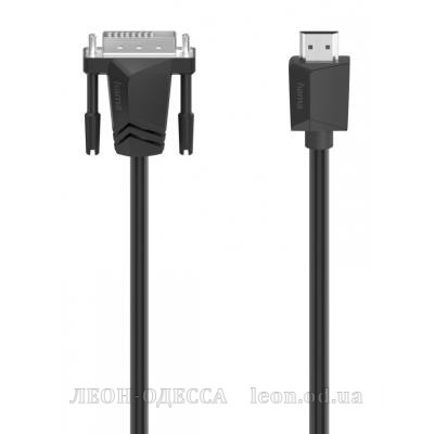 Кабель мультимедiйний DVI to HDMI 1.5m Ultra HD 4K Black HAMA (00200715)