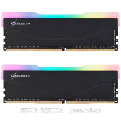 Модуль памяти для компьютера DDR4 16GB (2x8GB) 3600 MHz RGB X2 Series Black eXceleram (ERX2B416369AD)