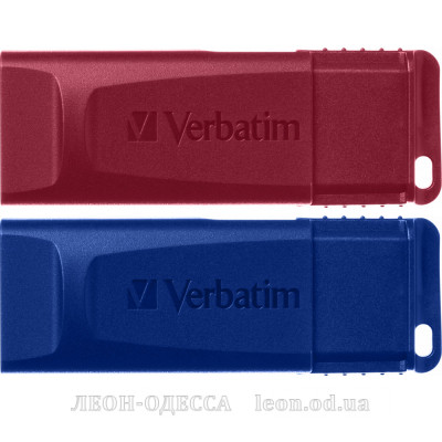 USB флеш накопитель Verbatim 2x32GB Store*n*Go Slider Red/Blue USB 2.0 (49327)