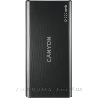 Батарея унiверсальна Canyon PB-108 10000mAh, Input 5V/2A, Output 5V/2.1A(Max), black (CNE-CPB1008B)