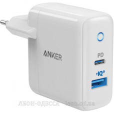 Зарядний пристрiй Anker PowerPort PD+ 2 - 20W 1xPD 15W 1xUSB (White) (A2636G21)