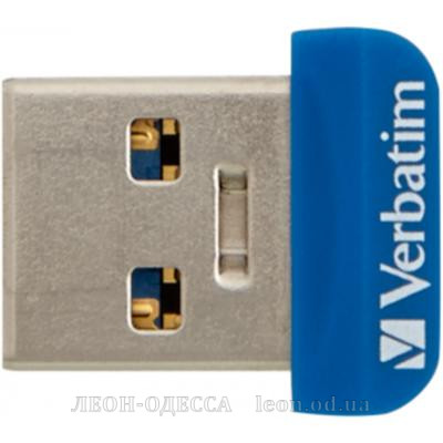 USB флеш накопитель Verbatim 64GB Store *n* Stay NANO Blue USB 3.0 (98711)