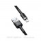 Дата кабель USB 2.0 AM to Lightning 0.5m Cafule 2.4A grey+black Baseus (CALKLF-AG1)