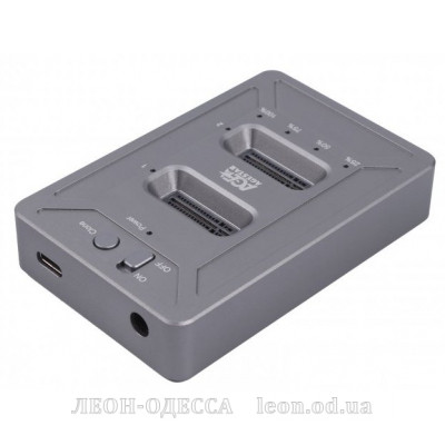 Док-станцiя AgeStar USB3.1 Type C, M.2 NVME, 2 slot grey (31CBNV2C(GRAY))