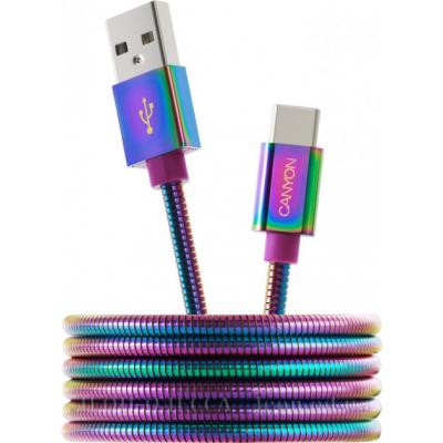 Дата кабель USB 2.0 AM to Type-C 1.0m Rainbow Canyon (CNS-USBC7RW)