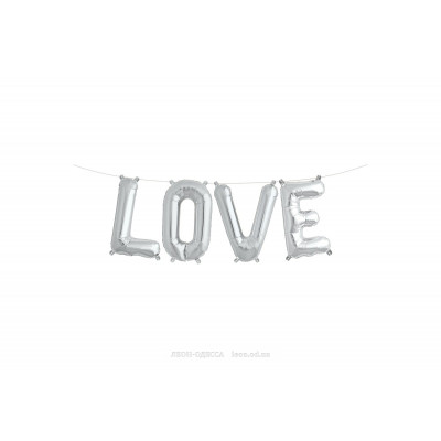 Фольгированная надпись "LOVE" - серебро
