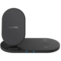 Зарядний пристрiй Canyon 2in1 Wireless 10W/7.5W/5W Type-C 1.2 m (CNS-WCS202B)