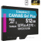 Карта пам*ятi Kingston 512GB microSDXC class 10 UHS-I/U3 Canvas Go Plus (SDCG3/512GBSP)